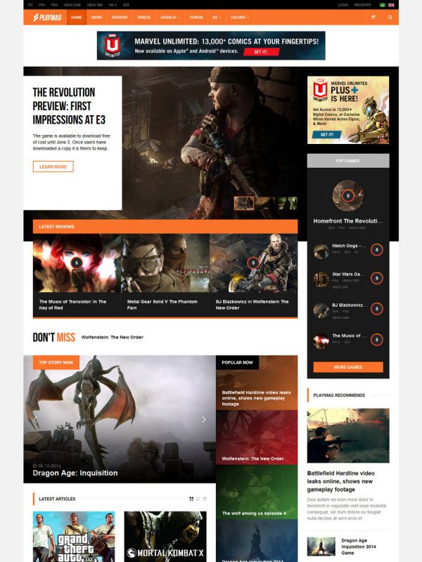 JA Playmag шаблон Joomla JA Playmag шаблон Joomla скачать